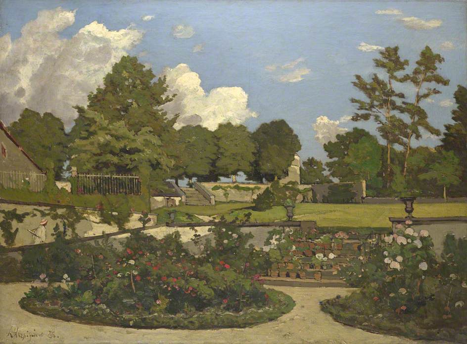 The Painter's Garden at Saint-Prive, vintage artwork by Henri-Joseph Harpignies, A3 (16x12") Poster Print