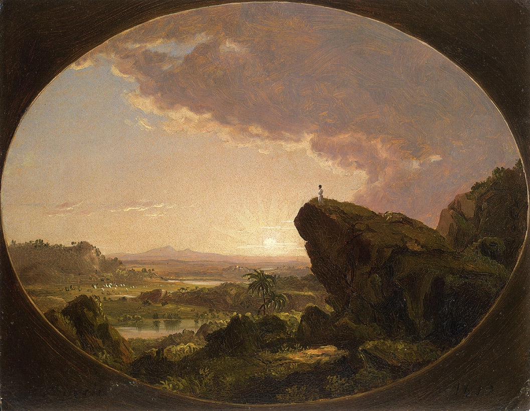 Moses Viewing the Promised Land, vintage artwork by Frederic Edwin Church, 12x8" (A4) Poster