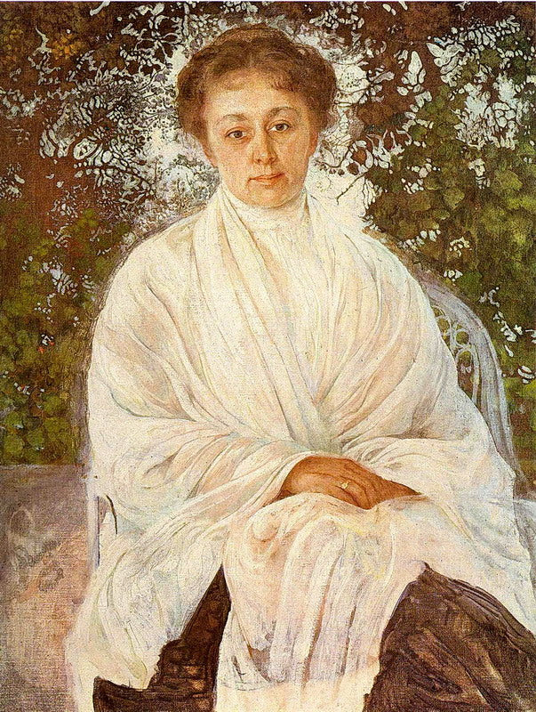 Portrait of Maria Andreeva, vintage artwork by Isaak Brodsky, 12x8" (A4) Poster