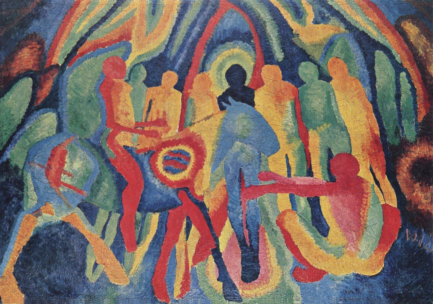 Entrance in Jerusalem, vintage artwork by Wilhelm Morgner, 12x8" (A4) Poster