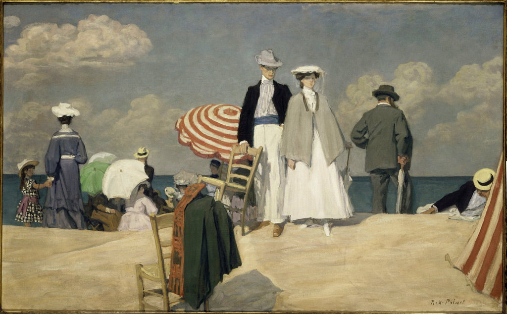 On the Beach at Cabourg by Rene-Franaois-Xavier Prinet,A3(16x12")Poster