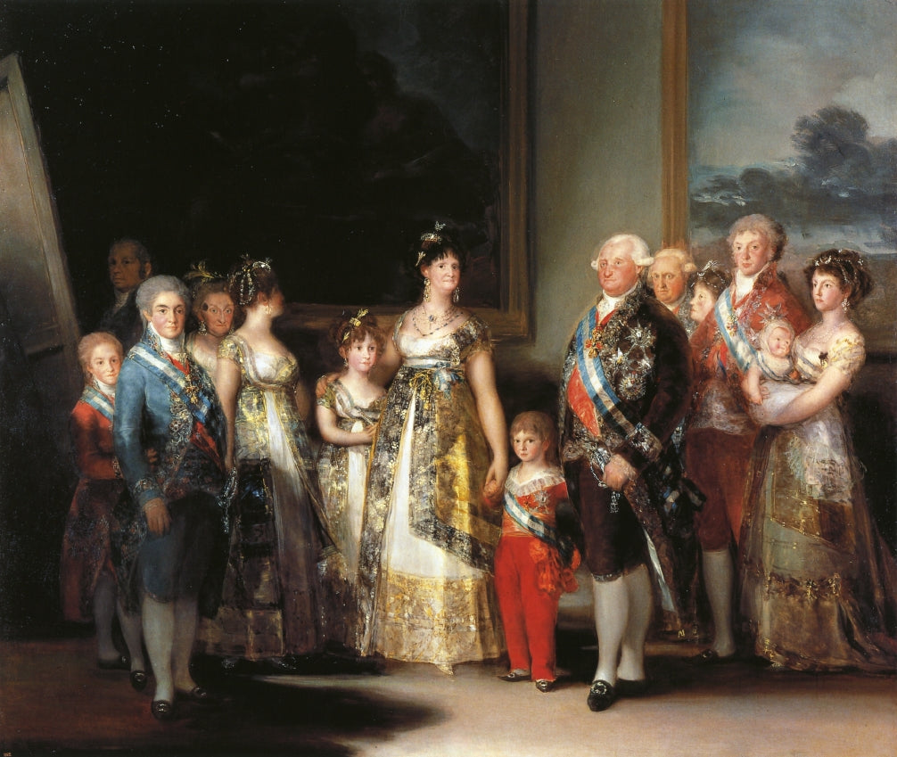 The Family of Charles IV, vintage artwork by Francisco de Goya y Lucientes, 12x8" (A4) Poster