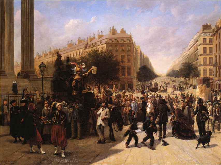 La Place de la Madeleine, Paris, vintage artwork by David Jacob Jacobsen, A3 (16x12") Poster Print