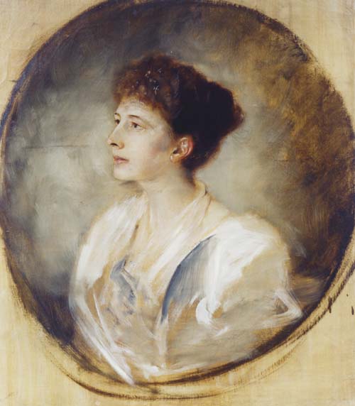 Portrait of the Laure, vintage artwork by Franz von Lenbach, 12x8" (A4) Poster