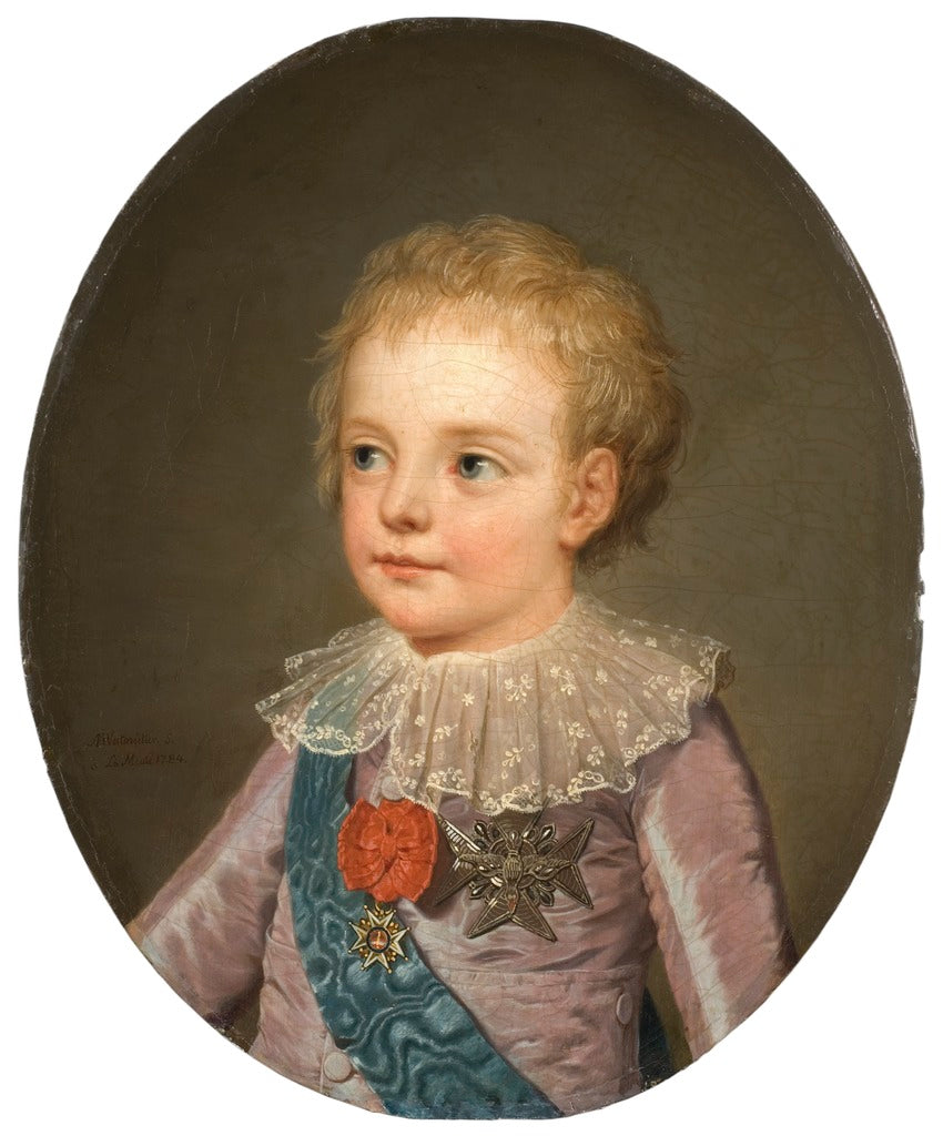 Crownprince, Le Dauphin, Louis-Joseph-Xavier-François of France, vintage artwork by Adolf Ulrik Wertmuller, 12x8" (A4) Poster