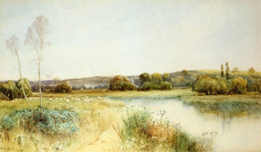 On the River Kennet, vintage artwork by John Fullwood, 12x8" (A4) Poster