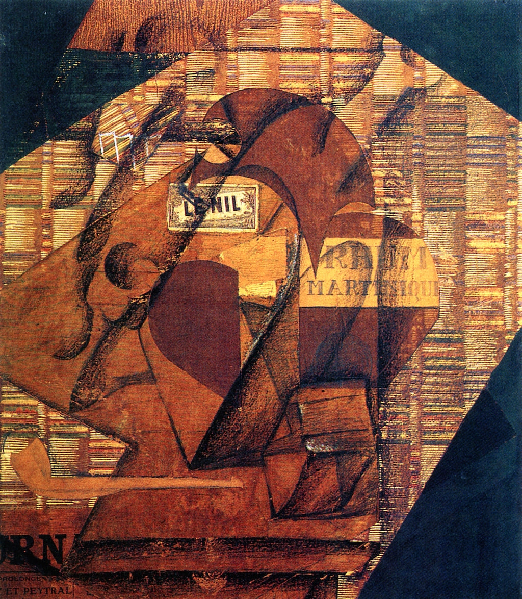 Bottle of Rum and Newspaper by Juan Gris,16x12(A3) Poster