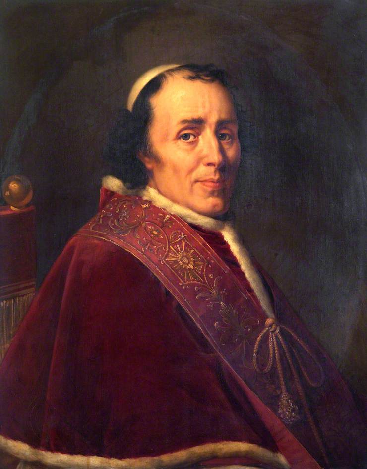 Pope Pius VII, vintage artwork by Robert Lefèvre, 12x8" (A4) Poster