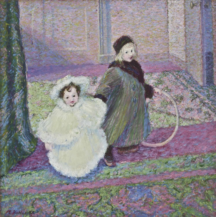 The Artist's Children, James and Lilli, vintage artwork by Theodore Earl Butler, 12x8" (A4) Poster