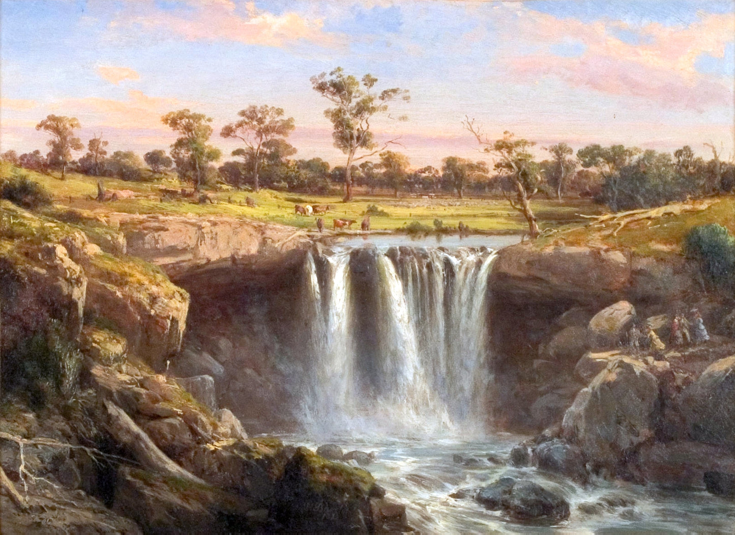 One of the Falls of the Wannon, vintage artwork by Louis Buvelot, A3 (16x12") Poster Print