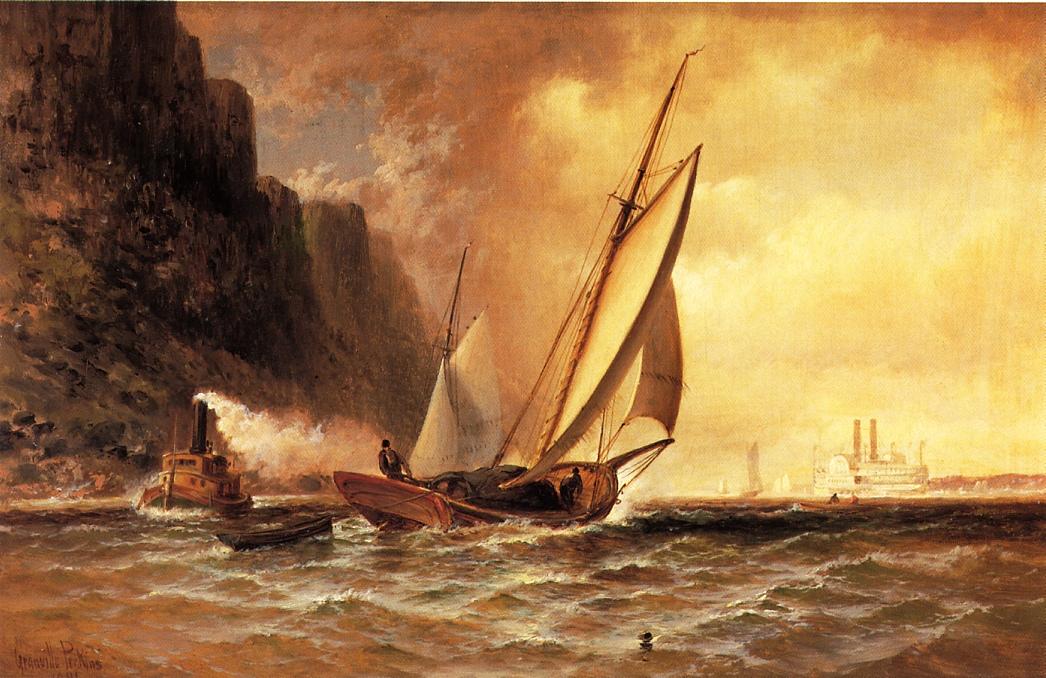 Under the Palisades, vintage artwork by Granville Perkins, 12x8" (A4) Poster