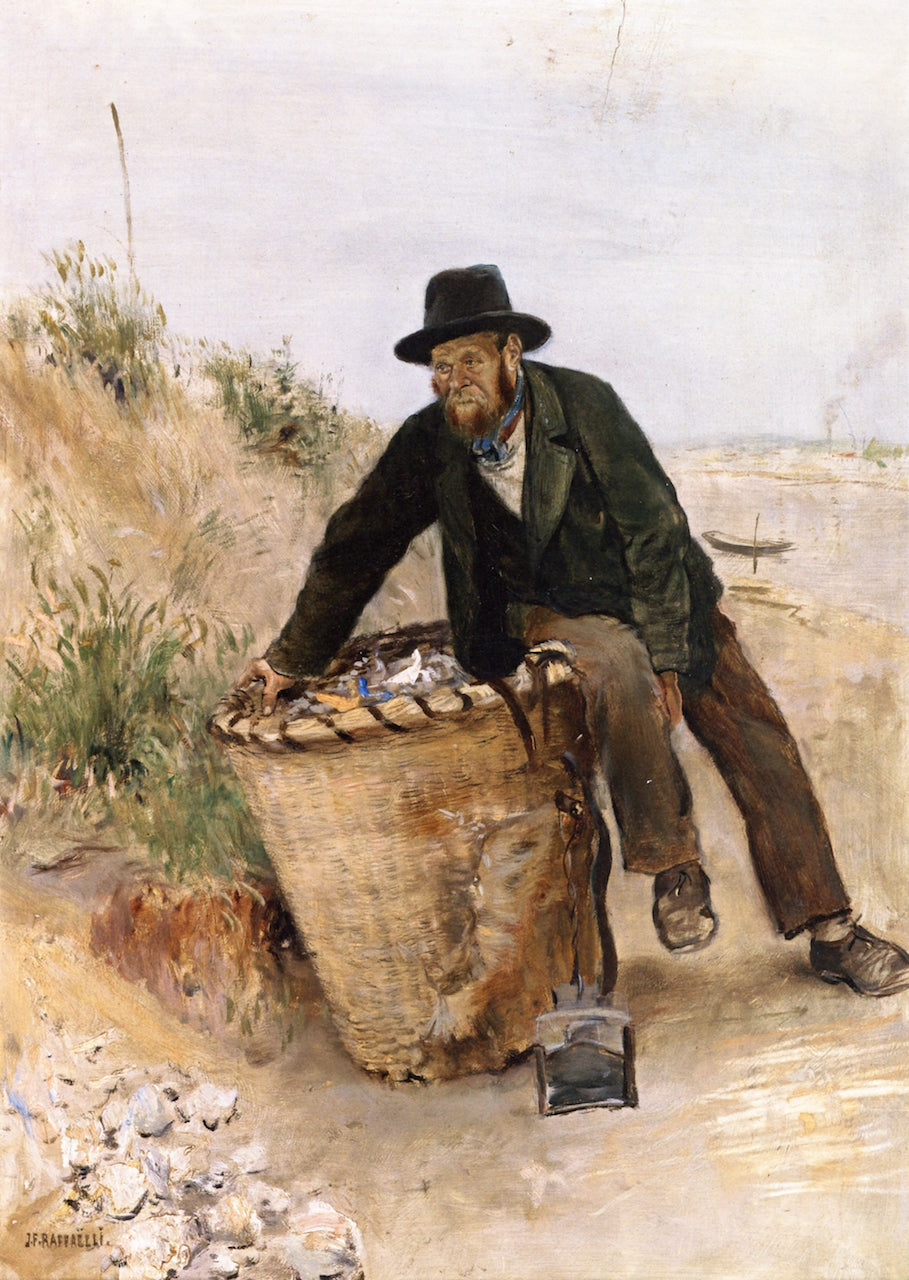 The Ragpicker, vintage artwork by Jean-François Raffaëlli, 12x8" (A4) Poster