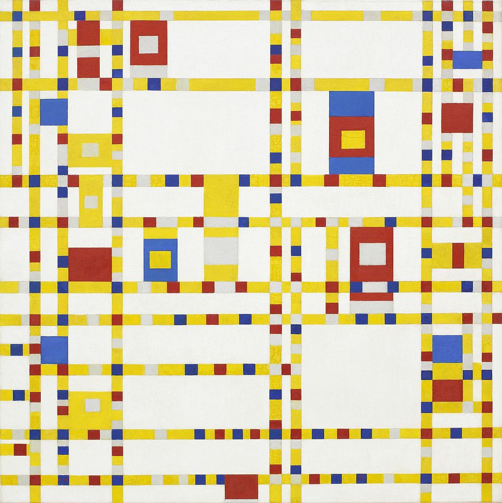 Broadway Boogie Woogie, vintage artwork by Piet Mondriaan, 12x8" (A4) Poster