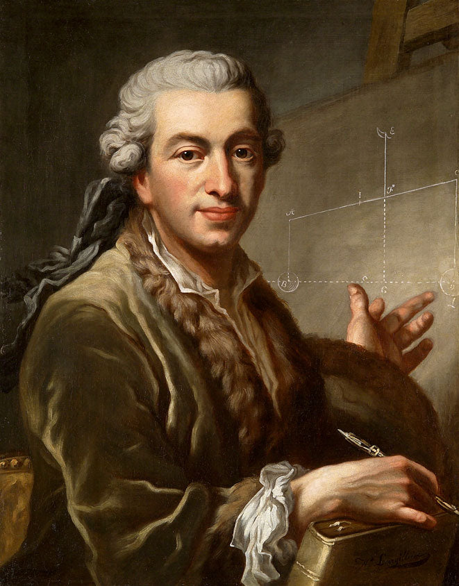 Portrait of Mathematician Pierre-Simon de Laplace, vintage artwork by Johann Ernst Heinsius, 12x8" (A4) Poster