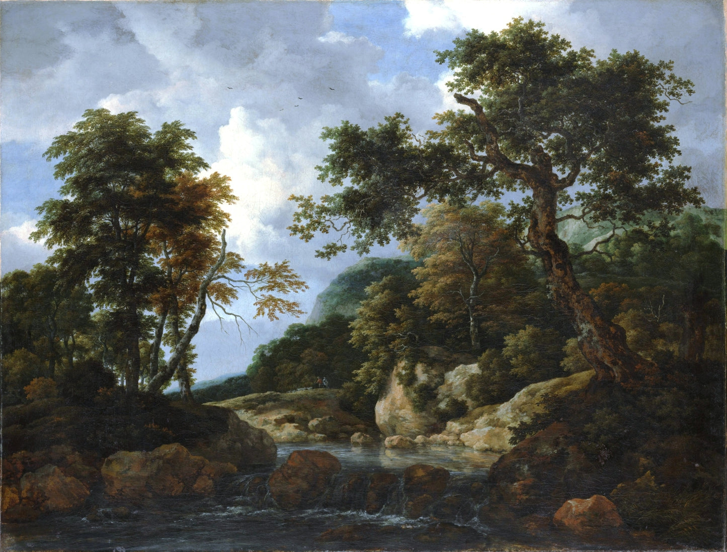 The Forest Stream, vintage artwork by Jacob van Ruisdael, 12x8" (A4) Poster