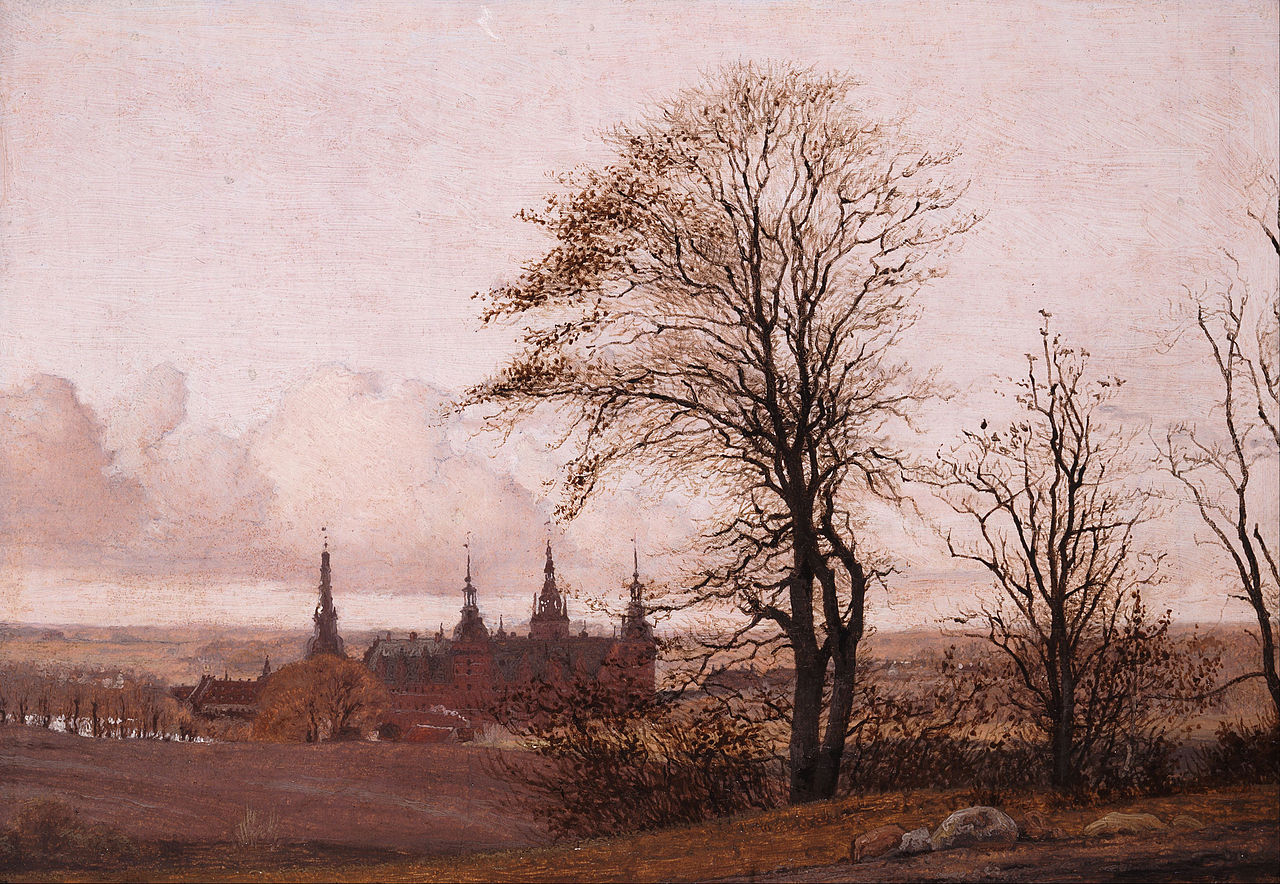 Autumn Landscape. Frederiksborg Castle in the Middle Distance, vintage artwork by Christen Købke, A3 (16x12") Poster Print