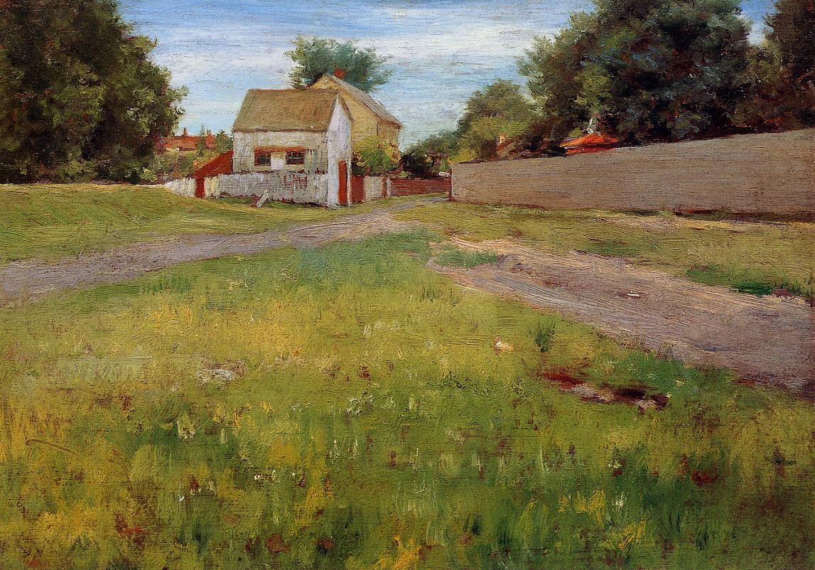 Brooklyn Landscape, vintage artwork by William Merritt Chase, 12x8" (A4) Poster