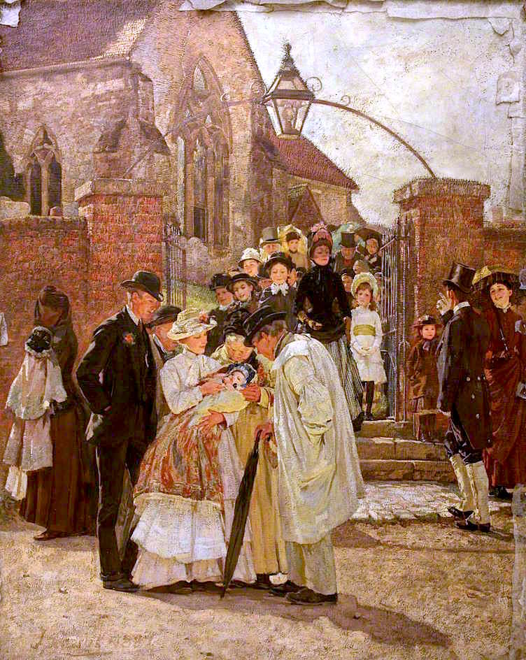 Christening Sunday, vintage artwork by James Charles, 12x8" (A4) Poster