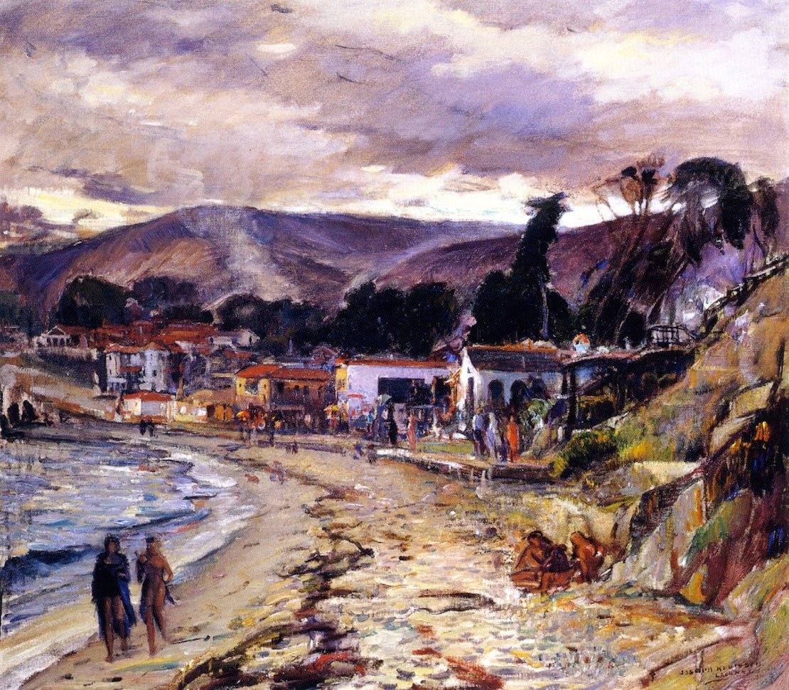 Laguna on a Cloudy Day, vintage artwork by Joseph Kleitsch, 12x8" (A4) Poster