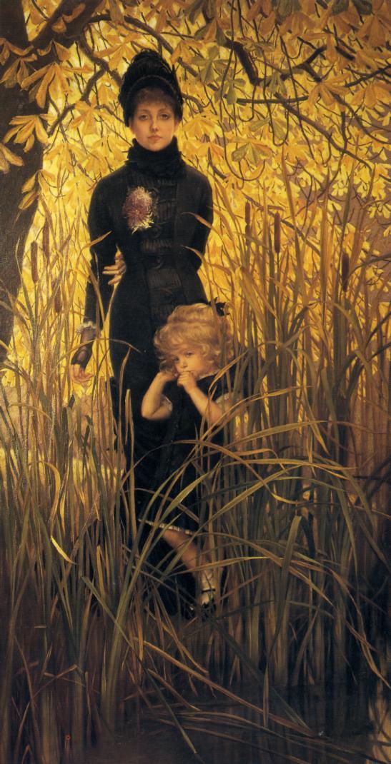 Orphan, vintage artwork by James Tissot, 12x8" (A4) Poster