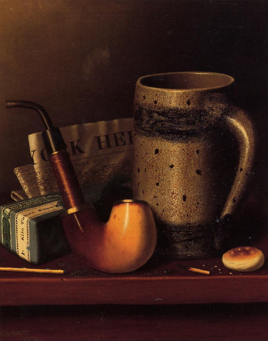 Solace, vintage artwork by William Michael Harnett, 12x8" (A4) Poster