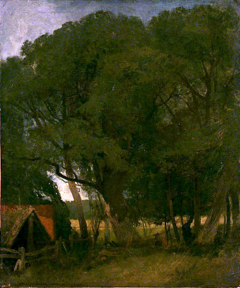 Boat House and Trees, vintage artwork by John Sell Cotman, 12x8" (A4) Poster