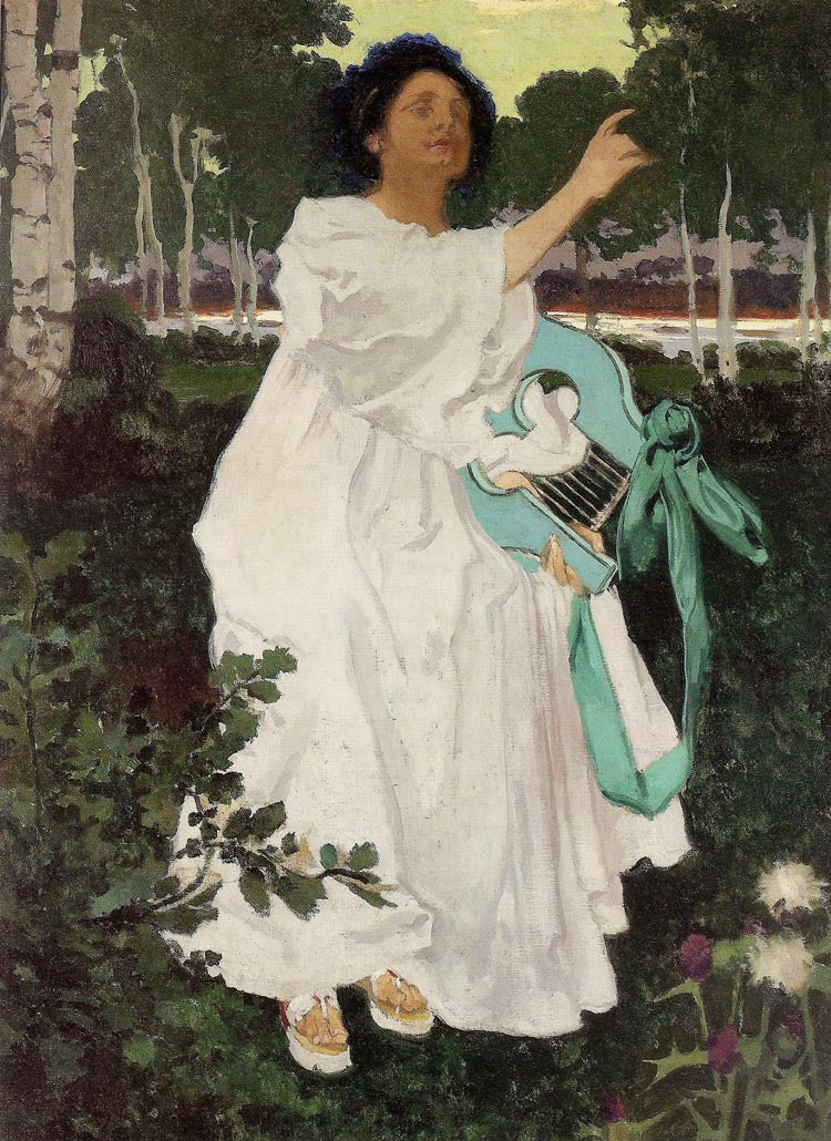 The Muse by Jozef Mehoffer,A3(16x12")Poster