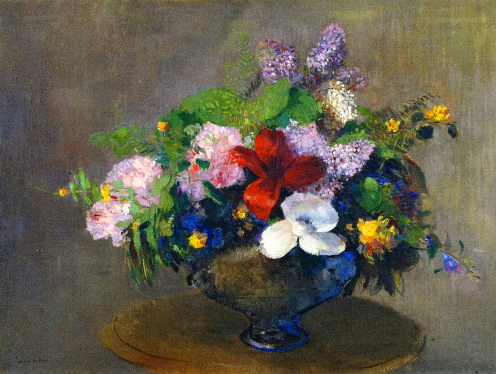 The Black Bowl, vintage artwork by Odilon Redon, 12x8" (A4) Poster