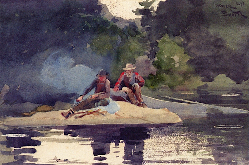 Building a Smudge, vintage artwork by Winslow Homer, 12x8" (A4) Poster