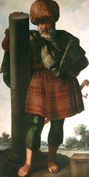Reuben I, vintage artwork by Francisco de Zurbarán, 12x8" (A4) Poster