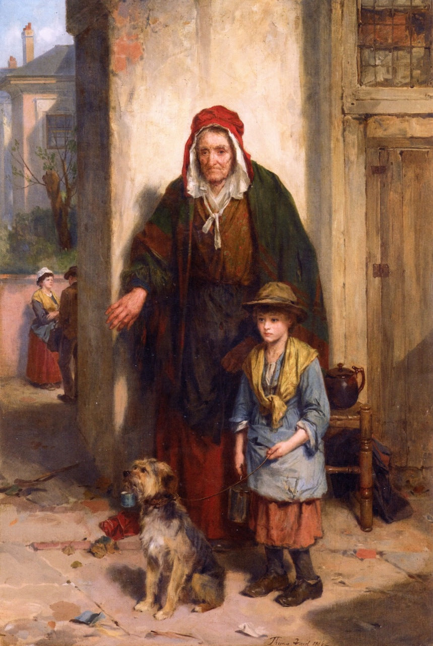 A Poor Beggar Bodie, vintage artwork by John Faed, R.S.A., A3 (16x12") Poster Print