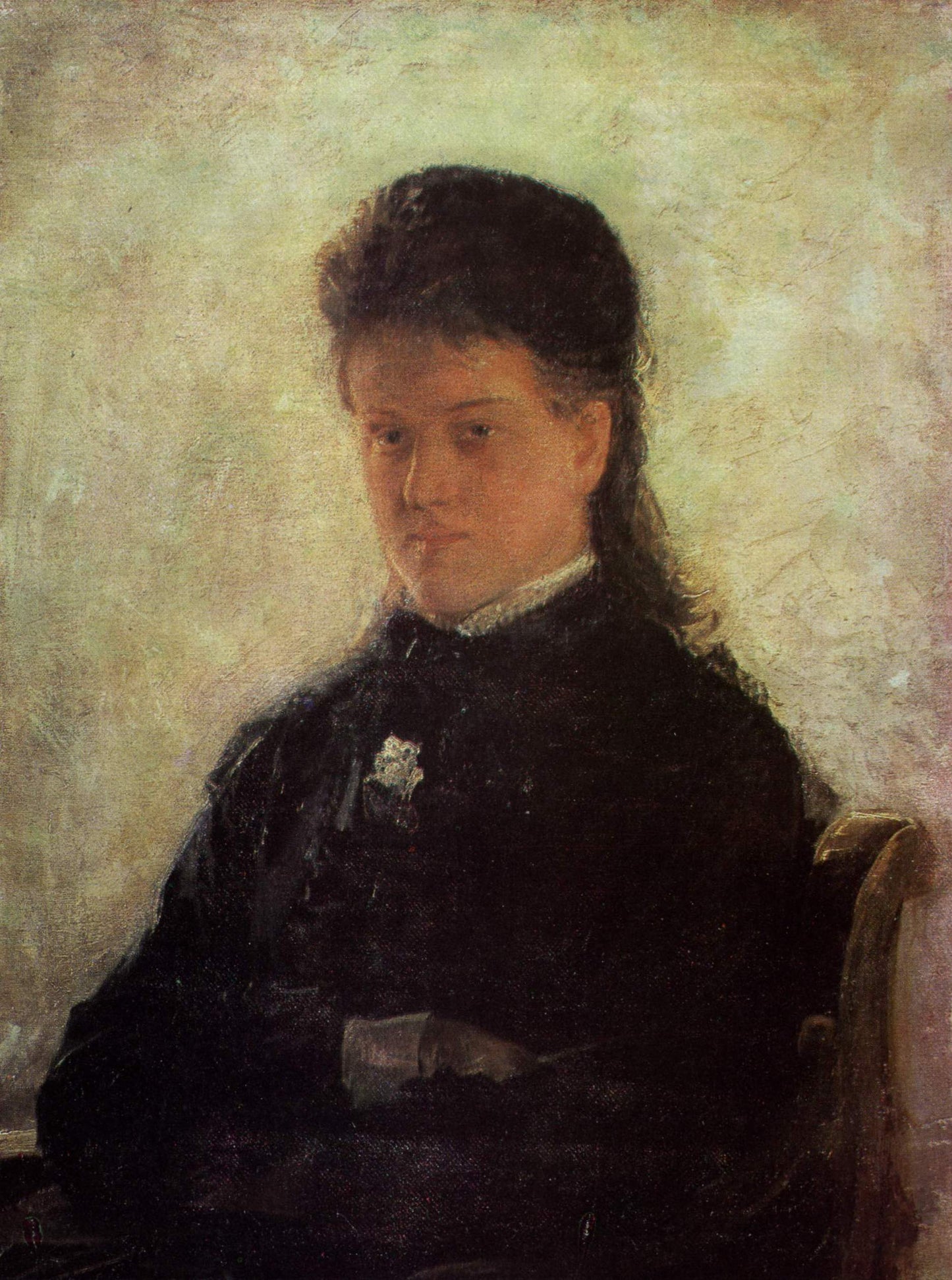 Portrait of N.P. Magdenko, vintage artwork by Nikolai Nikolaevich Ge, 12x8" (A4) Poster