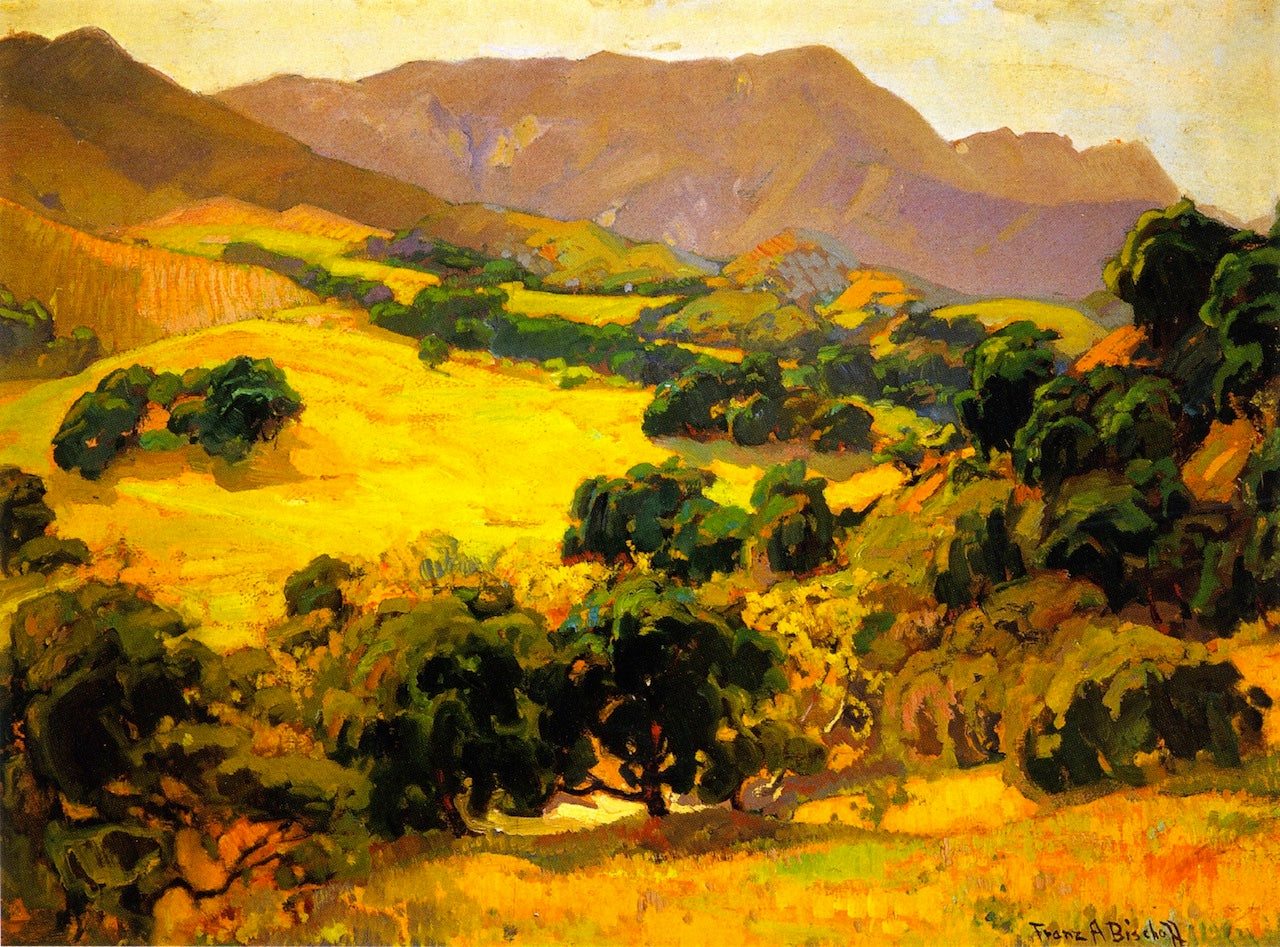 California Oaks, vintage artwork by Franz Bischoff, 12x8" (A4) Poster