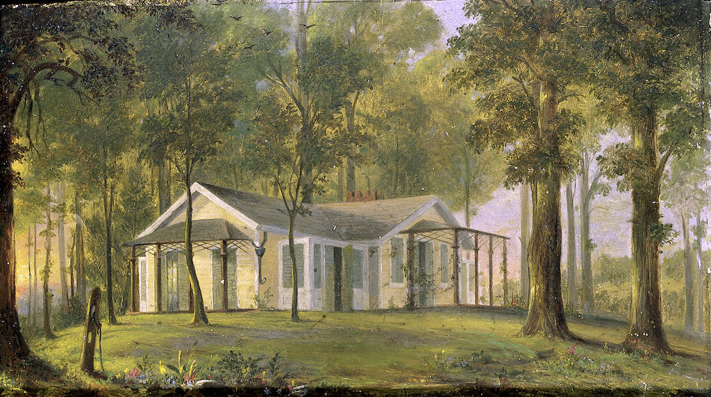 Kalorama Cottage, vintage artwork by John Ferguson Weir, 12x8" (A4) Poster