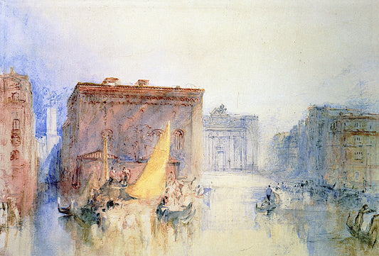 The Accademia from the Grand Canal, vintage artwork by Joseph Mallord William Turner, 12x8" (A4) Poster