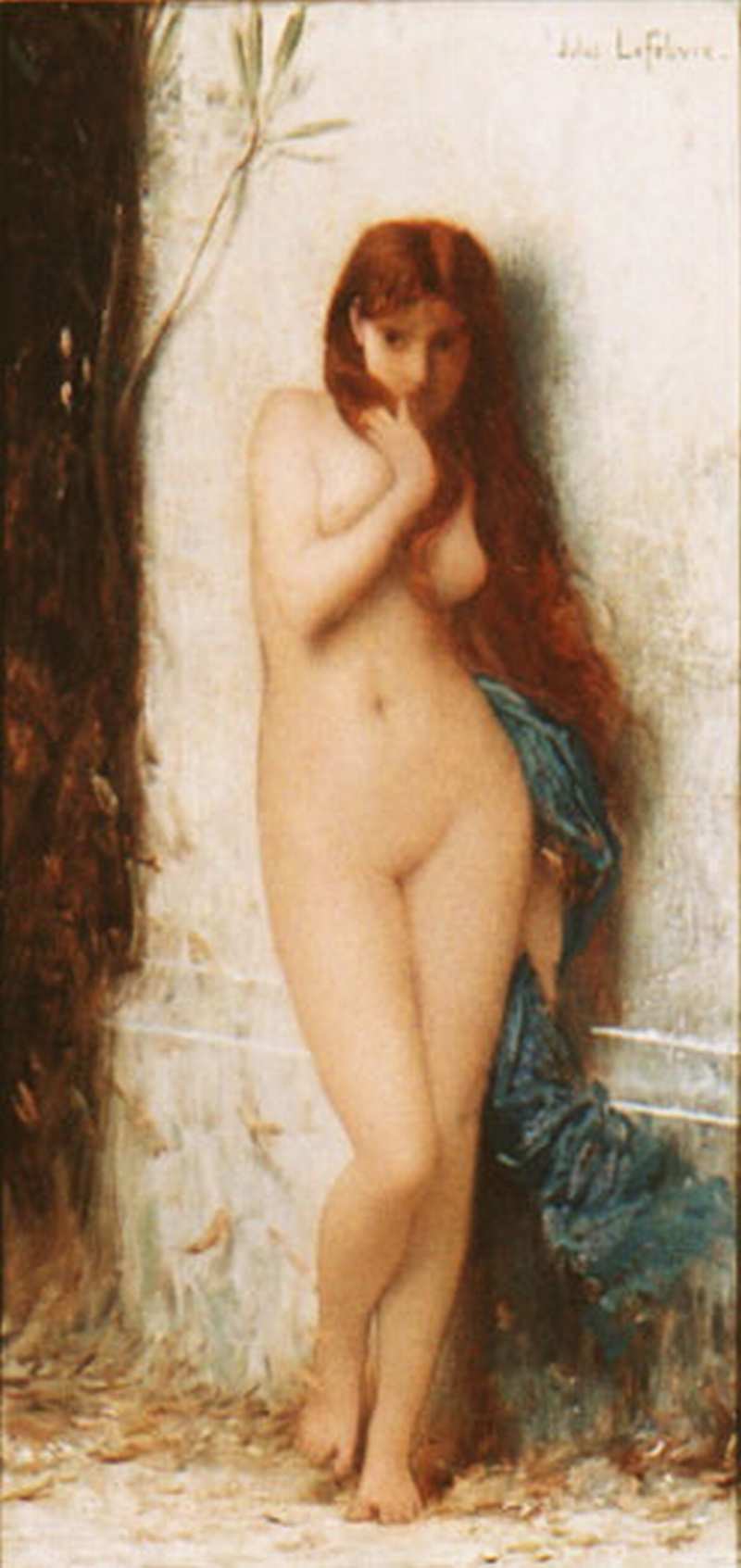 Variation on 'La Cigale', vintage artwork by Jules Joseph Lefebvre, 12x8" (A4) Poster
