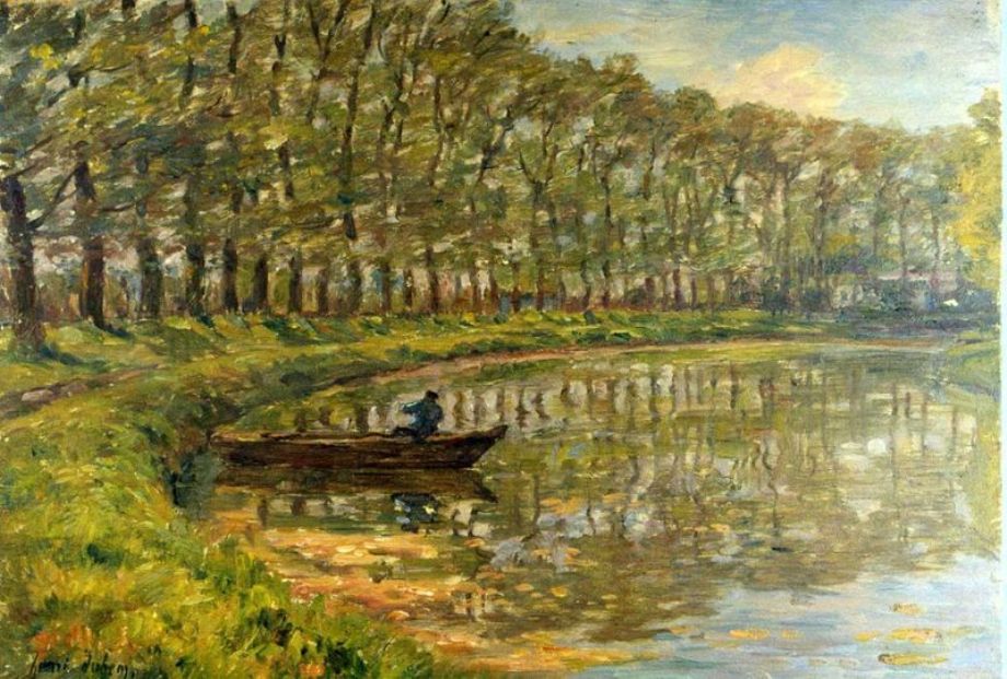 Boat on the River by Henri Duhem,A3(16x12")Poster