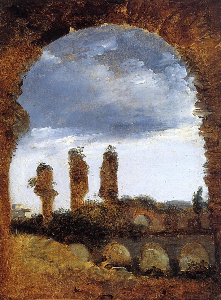 Ruined Columns in the Colosseum, vintage artwork by François-Marius Granet, 12x8" (A4) Poster