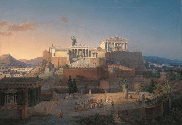 Idealised View of the Acropolis in Athens, vintage artwork by Leo von Klenze, 12x8" (A4) Poster