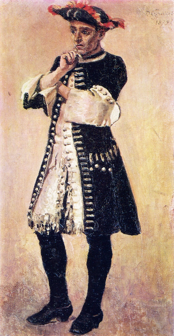 Foreigner, vintage artwork by Vasili Ivanovich Surikov, 12x8" (A4) Poster