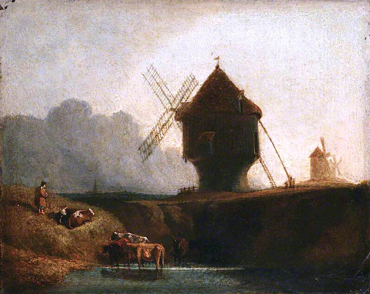 The Mills, vintage artwork by John Sell Cotman, 12x8" (A4) Poster