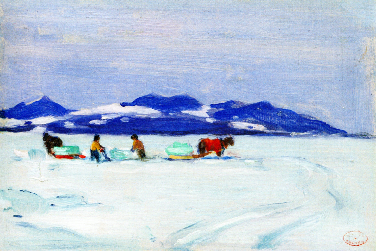 The Ice Harvest by Clarence Gagnon,16x12(A3) Poster