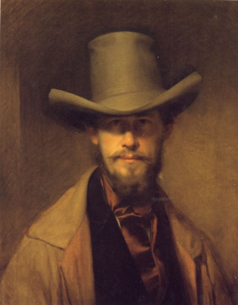 Self-portrait in a Hat, vintage artwork by Franz Eybl, A3 (16x12") Poster Print