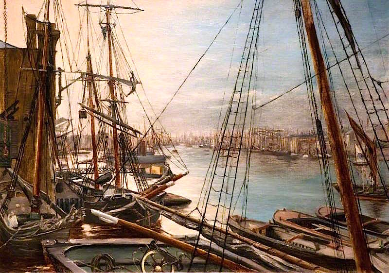 The Pool, London, vintage artwork by Edwin Edwards, A3 (16x12") Poster Print