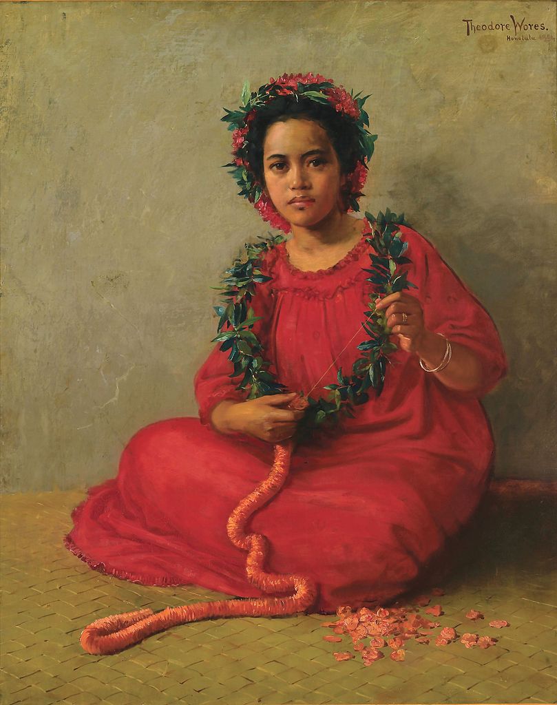 The Lei Maker by Theodore Wores,A3(16x12")Poster