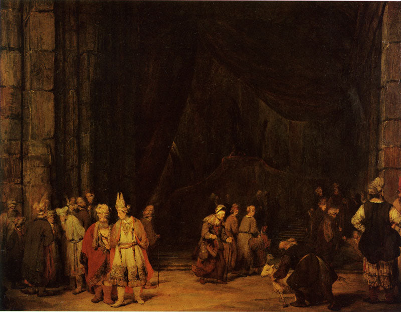 The Temple Entrance, vintage artwork by Aert de Gelder, 12x8" (A4) Poster