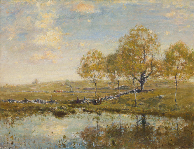 Connecticut Landscape, vintage artwork by Henry Ward Ranger, 12x8" (A4) Poster