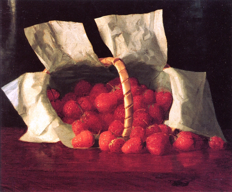 A Basket of Strawberries by William Joseph McCloskey,A3(16x12")Poster