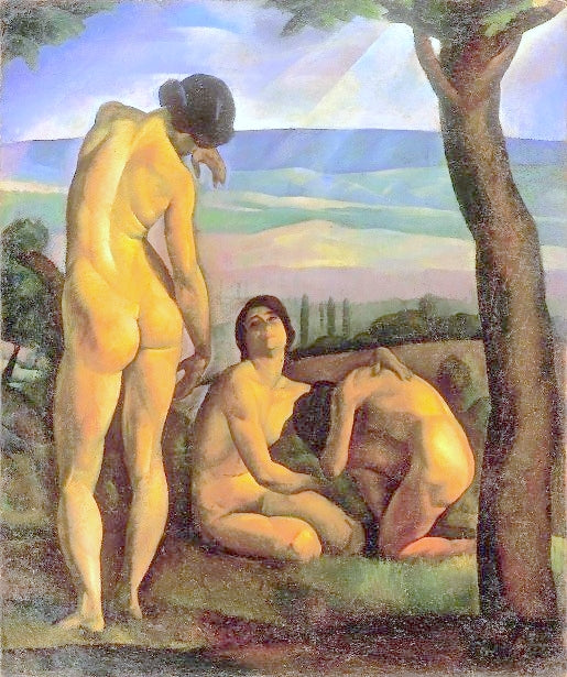 Fugitives, vintage artwork by Karoly Patko, 12x8" (A4) Poster