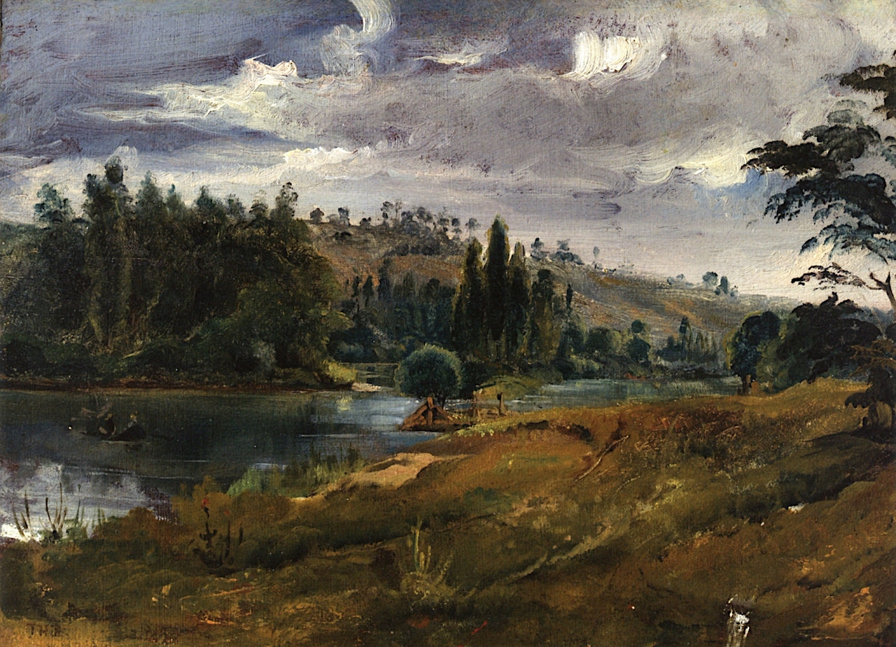 La Vallee tournante de Thiezac, Auvergne, vintage artwork by Theodore Rousseau, A3 (16x12") Poster Print